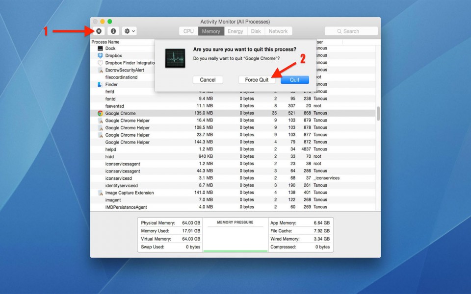 How to close apps on a macbook
